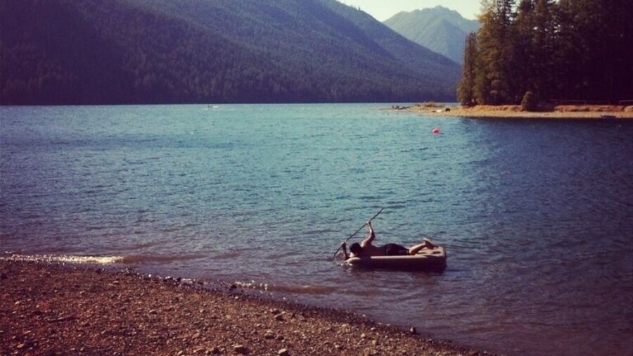 #lakecushman #pnw first to this lake but not the last time...