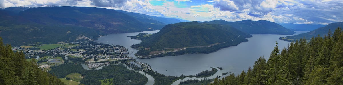 View of Sicamous from Sicamous Lookout in British Columbia,Canada,North America