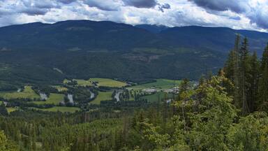 View of landscape at Sicamous from Sicamous Lookout in British Columbia,Canada,North America