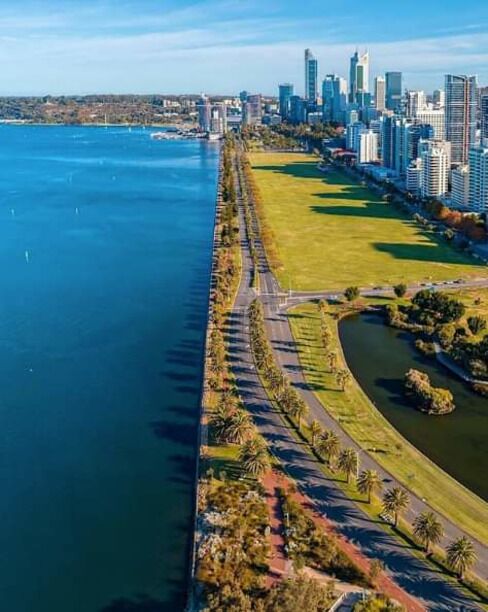 Beautiful view of Perth city.