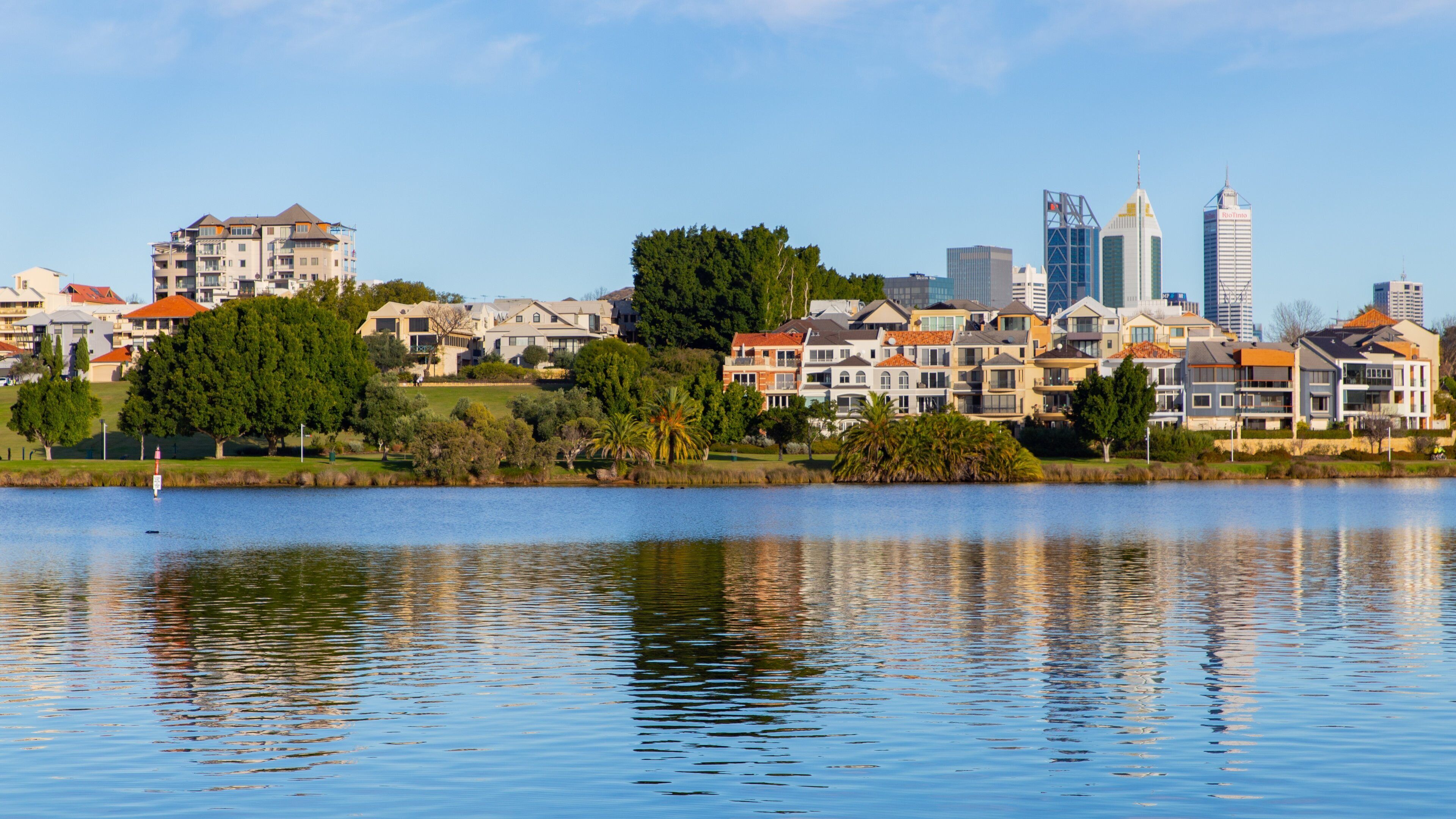 East Perth which includes a river or creek