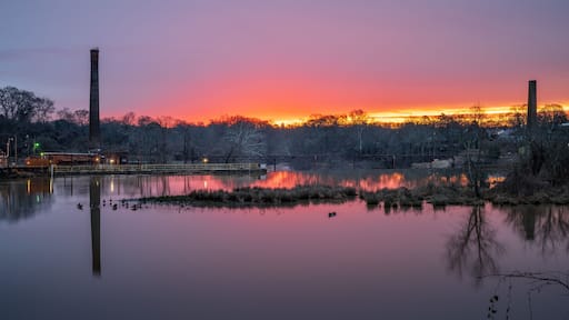 sunrise over the river