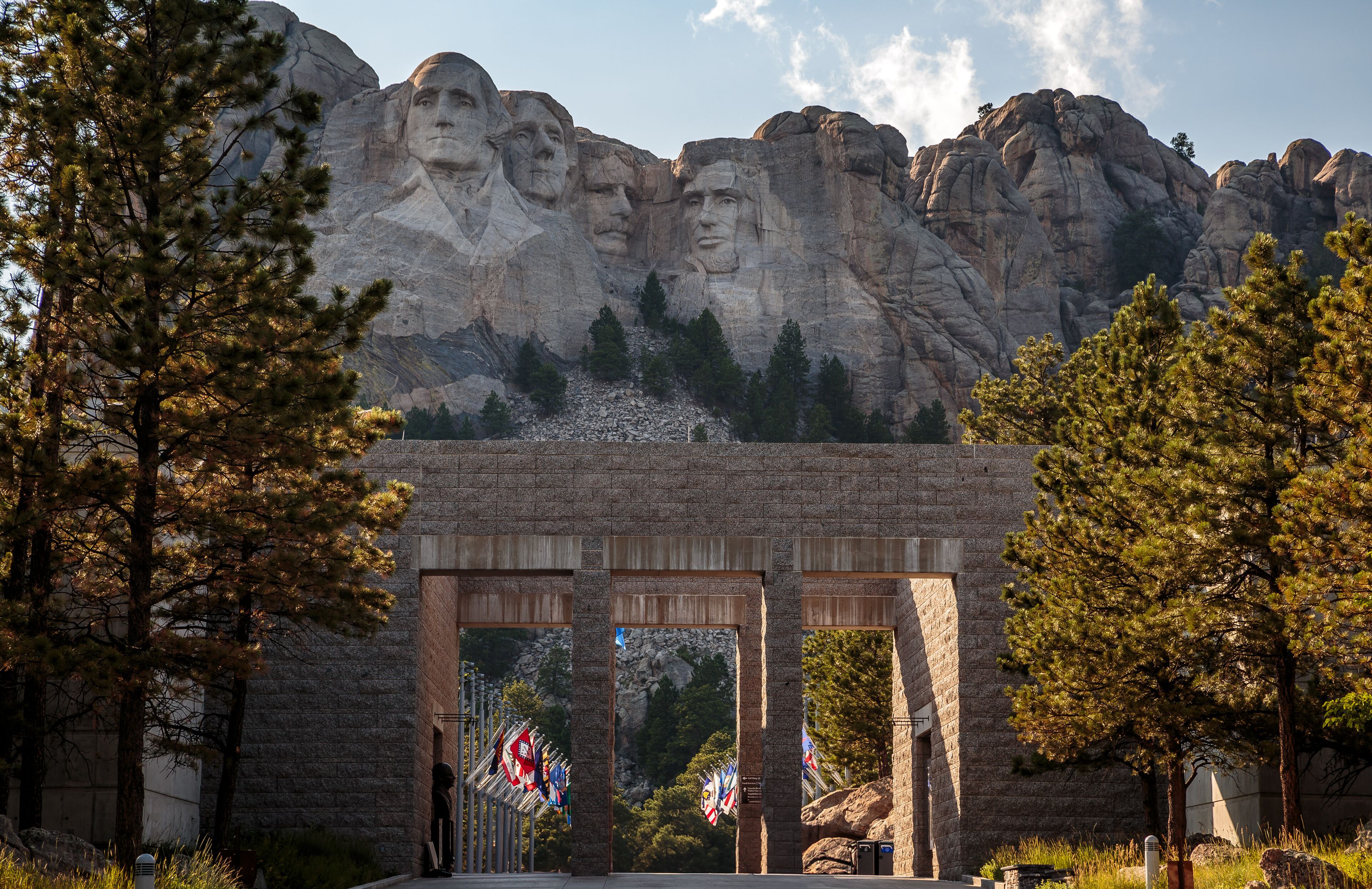 Entrance to Mount Rushmore, Mount Rushmore National Memorial, South Dakota, USA