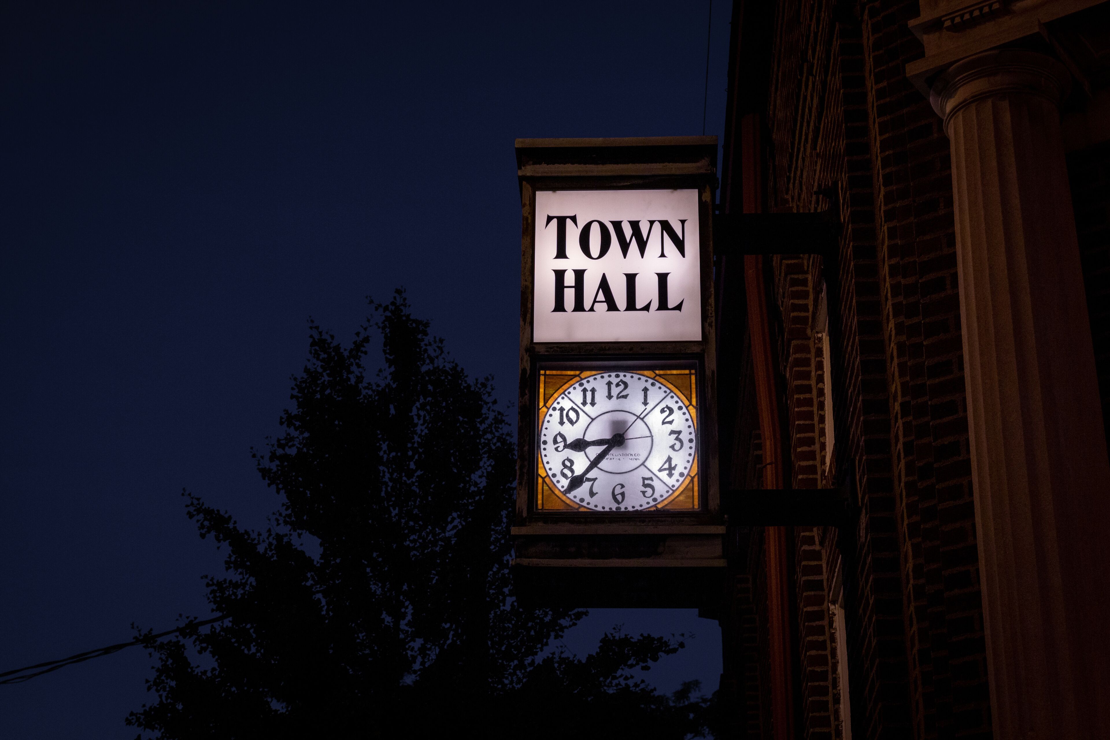 Town Hall Clock in Canal Winchester