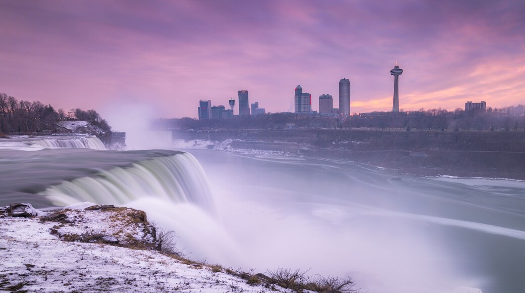 Niagara Falls Sunset Panorama from New York