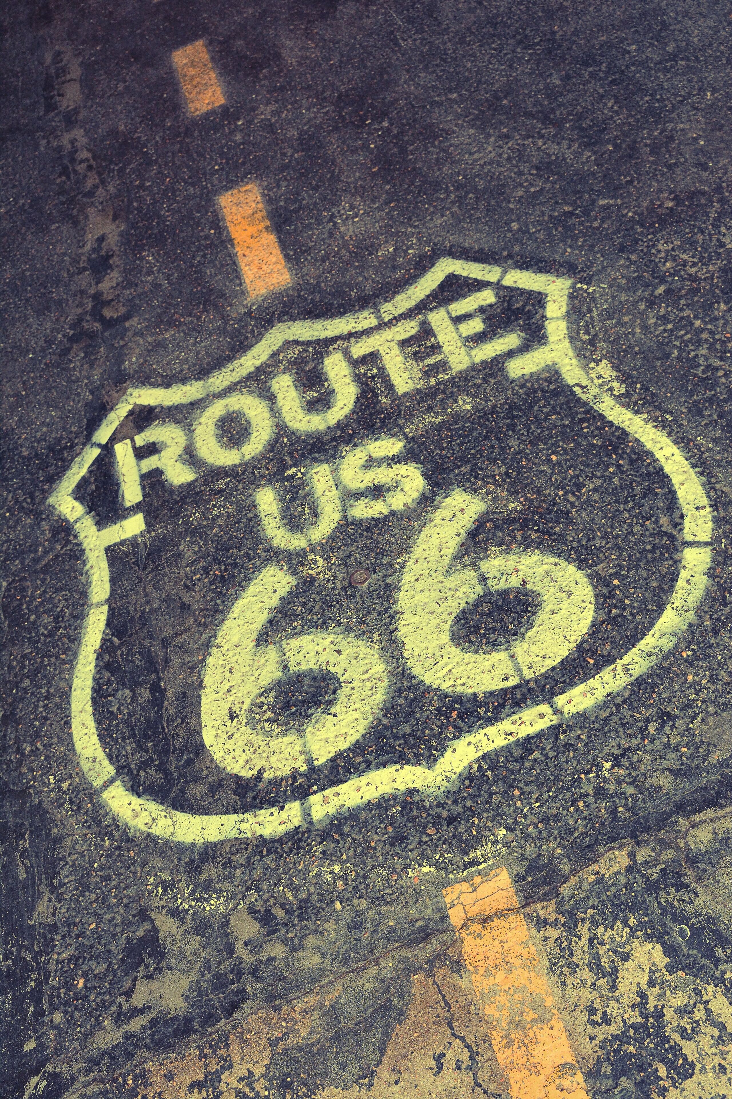Route 66 sign in USA.