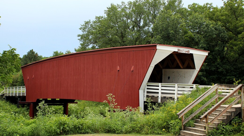 red covered bridge of madison county