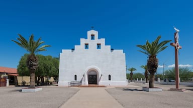 Exterior of the St John the Evangelist Catholic Church on Ajo Way in Tucson, Arizona