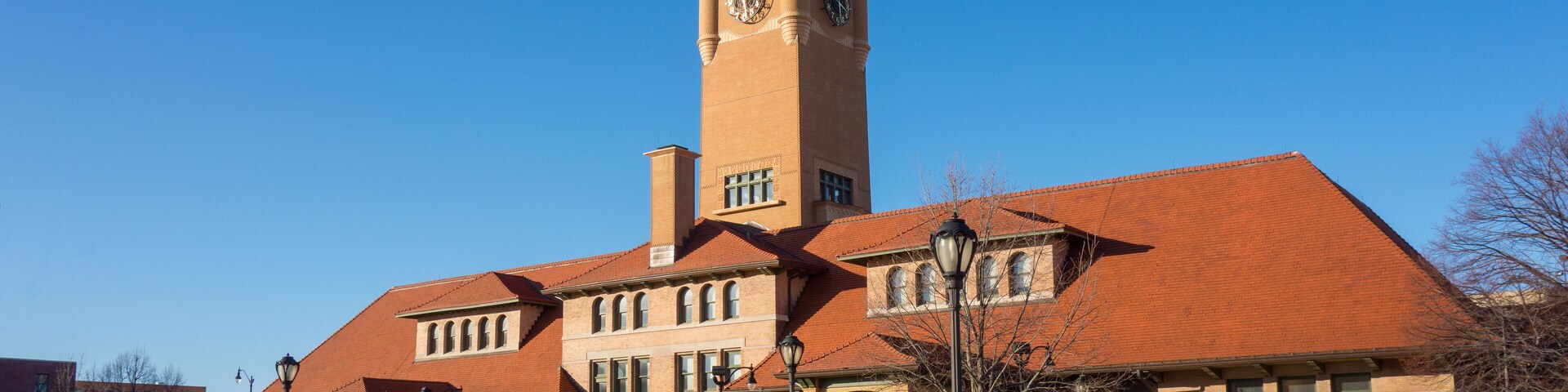 Historic Union Station train station depot in Springfield, Illinois, across from the Abraham Lincoln Presidential Library