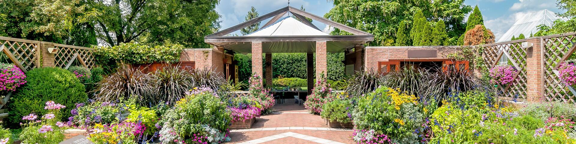 Patio Gardens at the Chicago Botanic Gardens, Illinois, USA