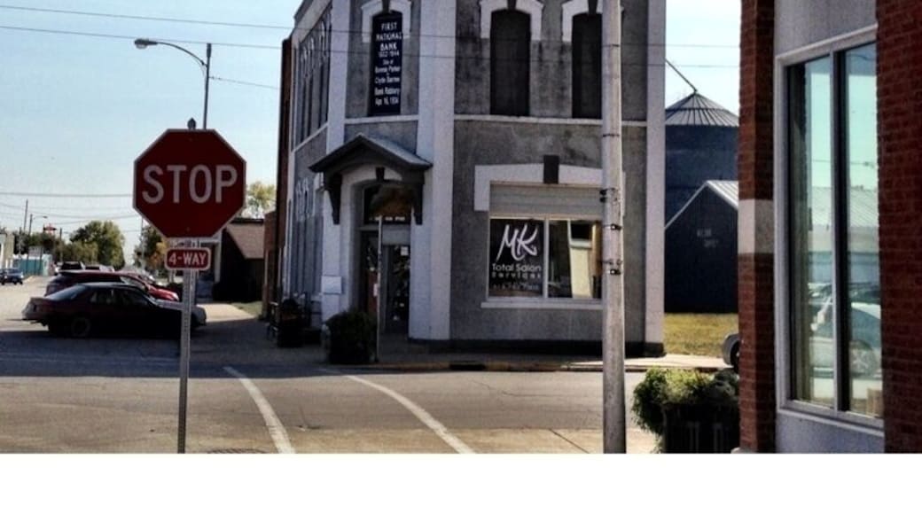 Site of bank robbed by Bonnie & Clyde.