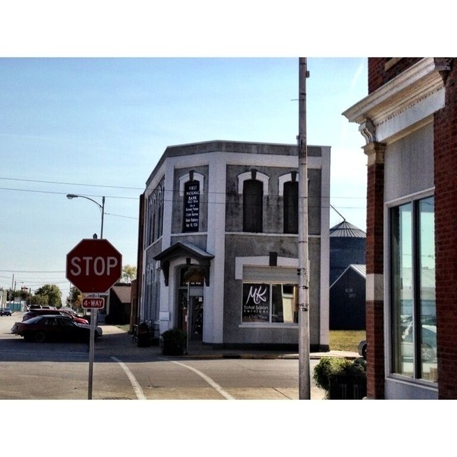 Site of bank robbed by Bonnie & Clyde.
