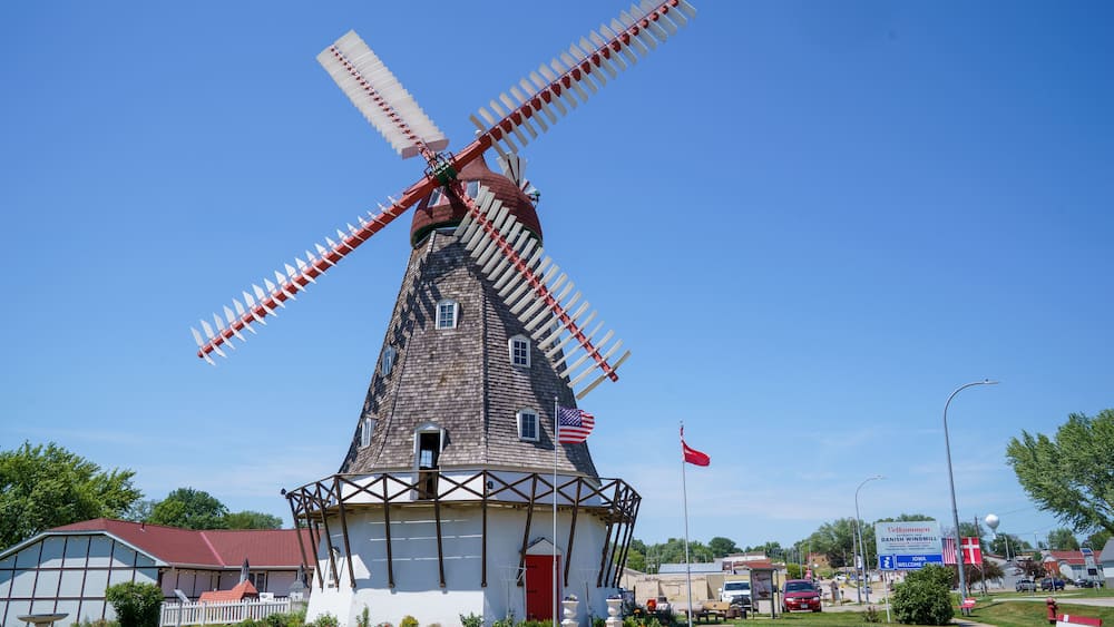 Famous danish windmill in Elk Horn Iowa USA