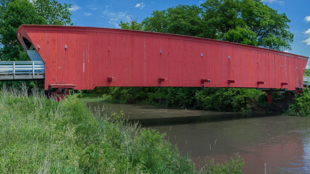 hogback covered bridge, summer