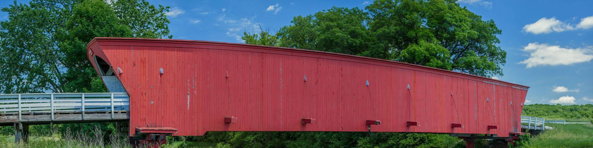 hogback covered bridge, summer