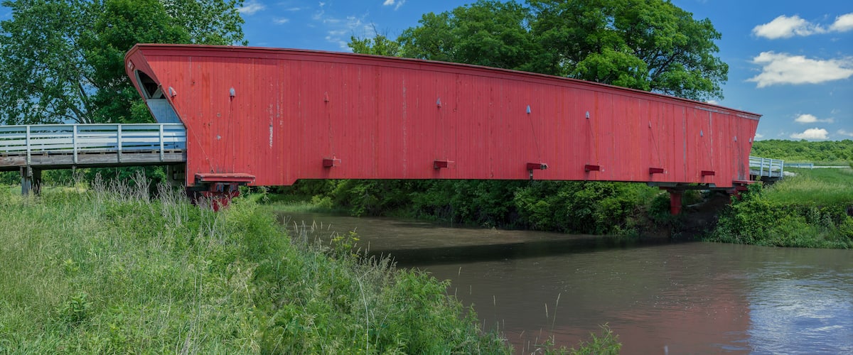 hogback covered bridge, summer