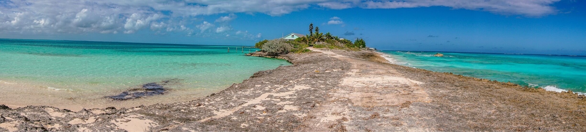 The Low Place is a narrow strip of land in Man O War that has the Sea of Abaco on one side and the Atlantic on the other. At high tide the two meet with thunderous ocean spray churning up! At low tide you can walk out for miles on the Abaco side finding huge red starfish and sand dollars!