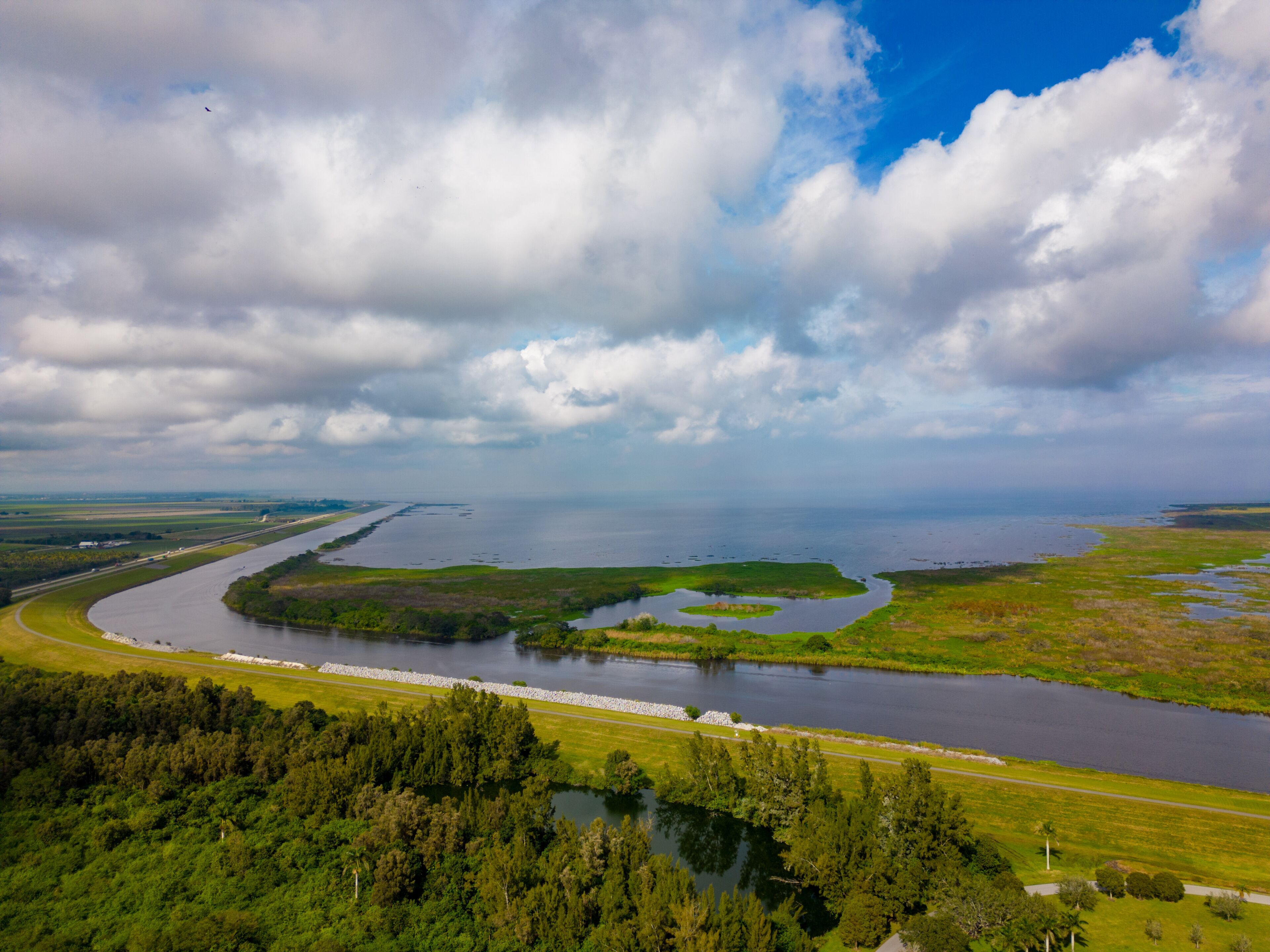 Aerial photo Ritta Island Florida Lake Okeechobee