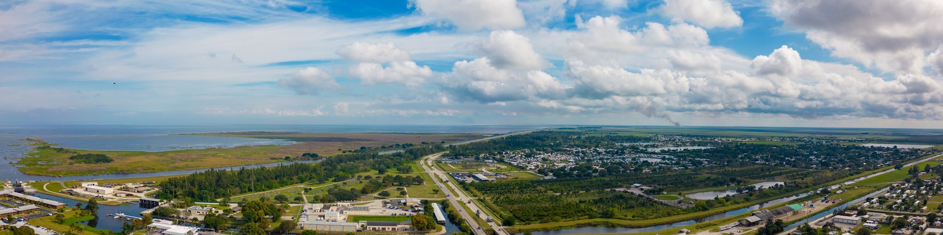 Aerial photo coastal communities in Clewiston FL