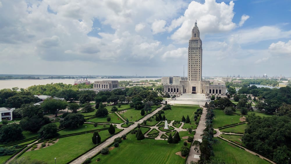 Louisiana State Capitol building, Baton Rouge, Louisiana, USA.