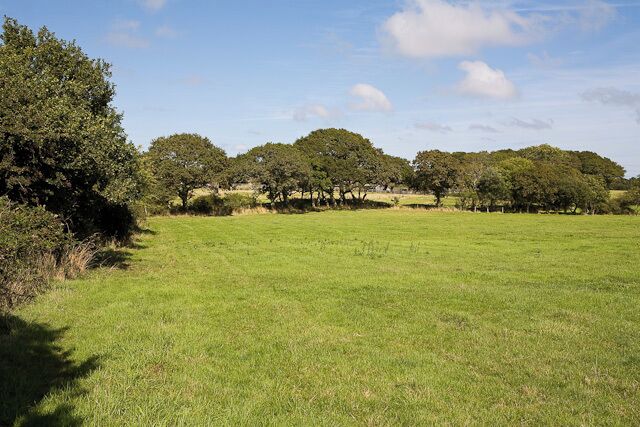 Footpath and fields beside railway line