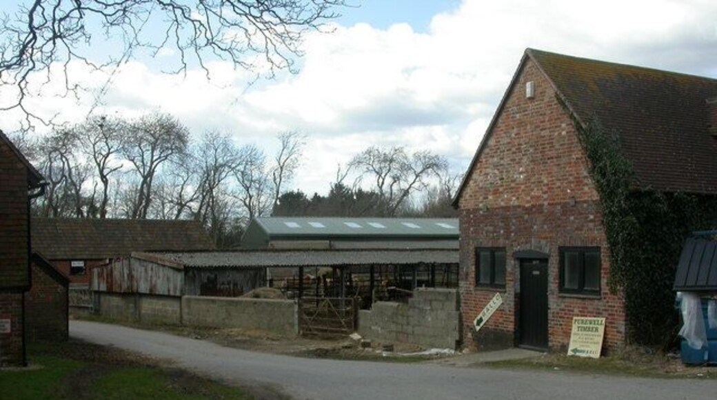 Lea Green Farm, cattle shed Most of the farm's outbuildings seem to have been converted to business use, but the cattle sheds remain.