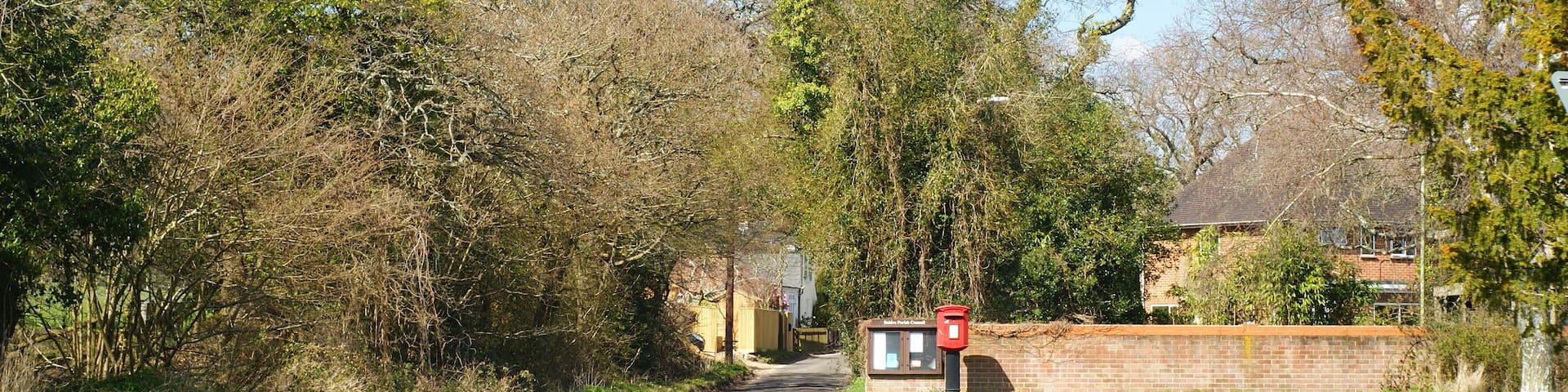 Royden Lane, Boldre, Hampshire The view from the Red Lion public house.