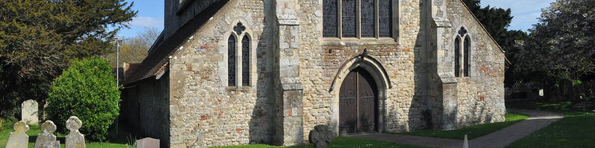 St Mary's parish church, South Hayling, Hampshire, seen from the northwest