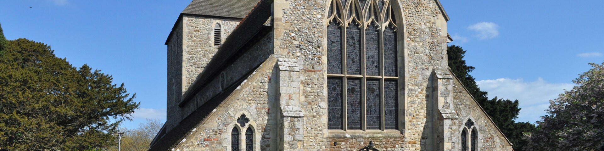 St Mary's parish church, South Hayling, Hampshire, seen from the northwest