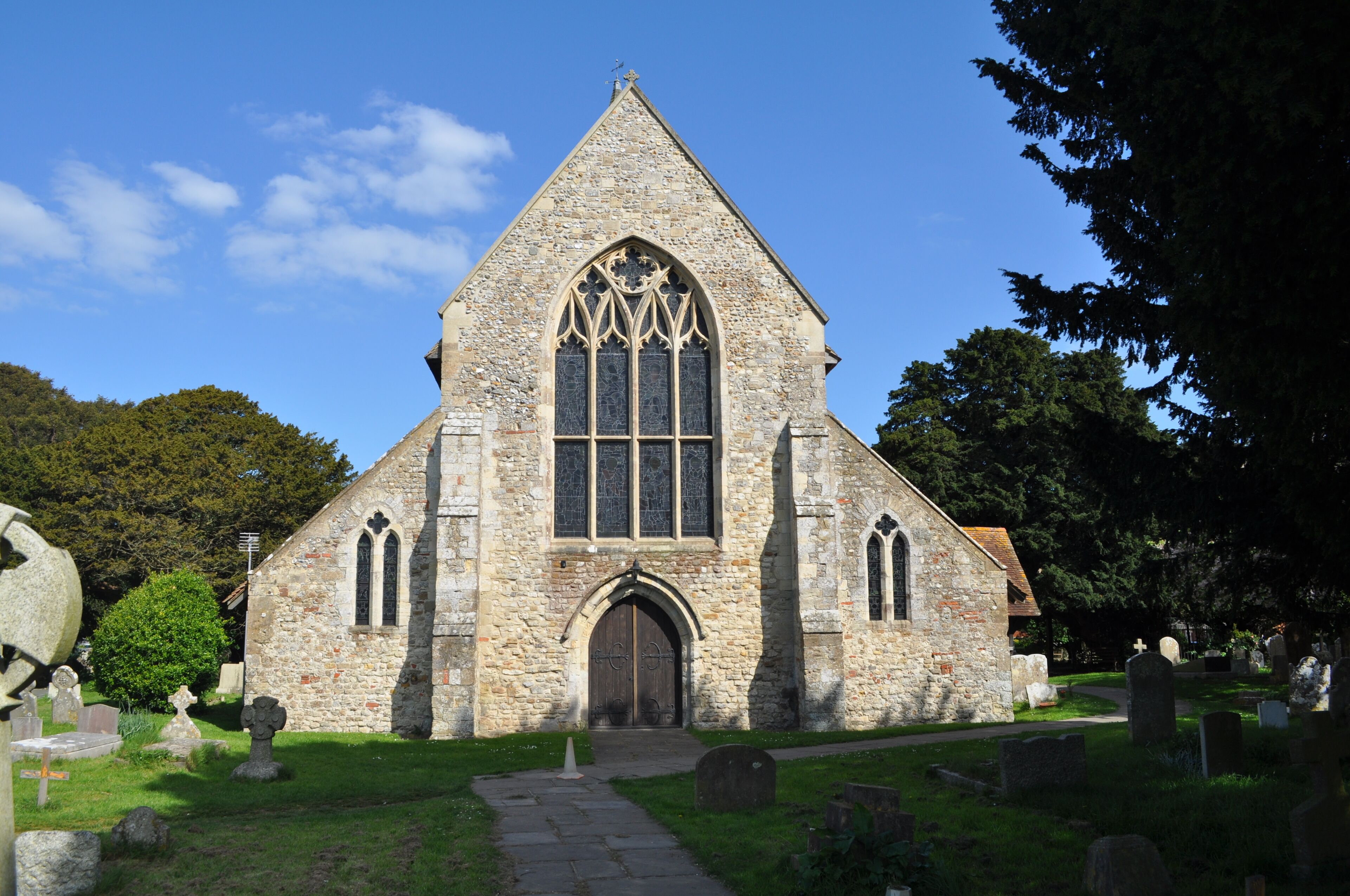 St Mary's parish church, South Hayling, Hampshire, seen from the west