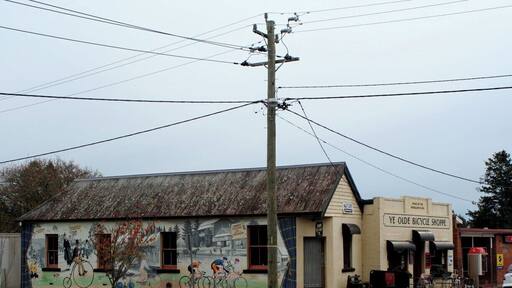 Ye Old Bicycle shoppe in Bundanoon. You can rent bicycles and they can give you some good information on where to go. They also have a café attached. The building just looks really cool.