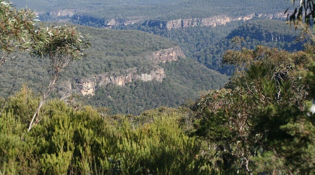 From Bundanoon you can walk into the Morton national park. There are several paths of which one leads you along the rim of this beautiful landscape