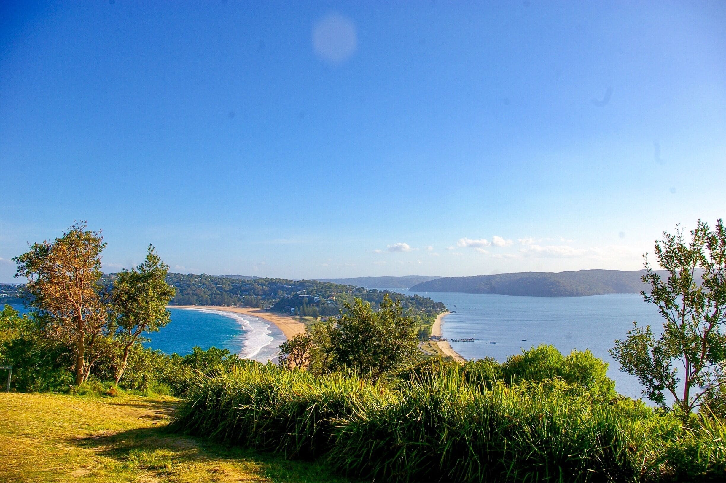 View of Palm Beach from the Barrenjoey Lighthouse. Perhaps better known as the set for Home and Away.
