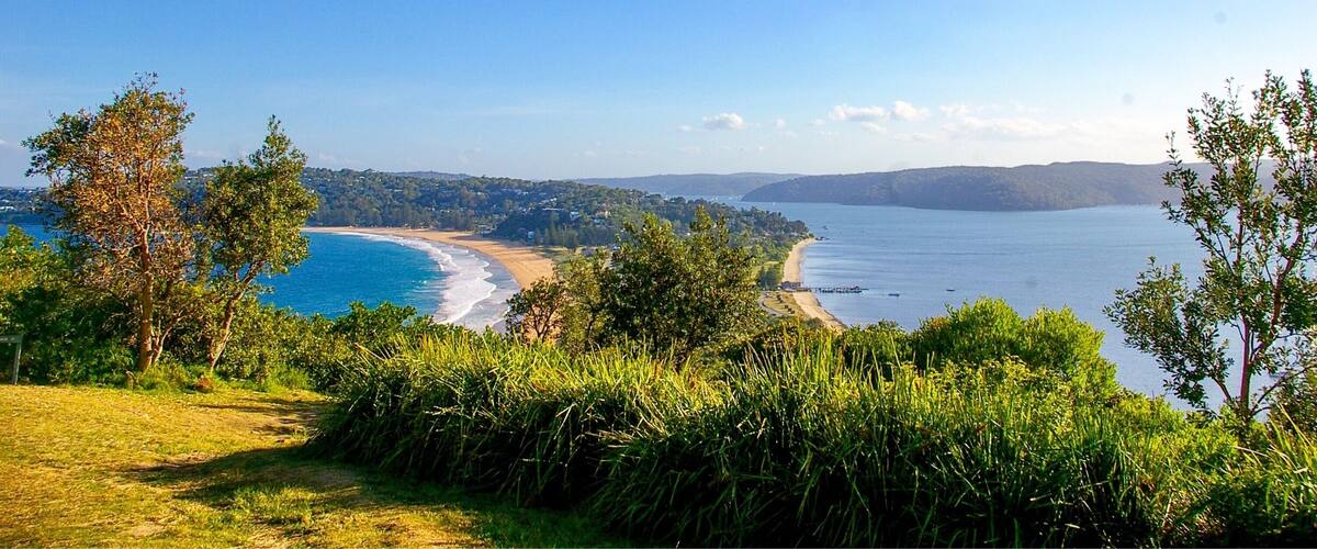 View of Palm Beach from the Barrenjoey Lighthouse. Perhaps better known as the set for Home and Away.