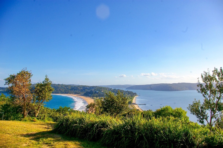 View of Palm Beach from the Barrenjoey Lighthouse. Perhaps better known as the set for Home and Away.