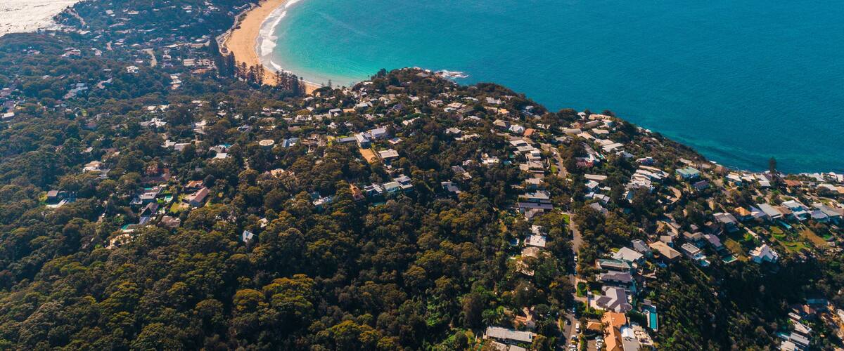 Palm Beach, Sydney by helicopter aerial