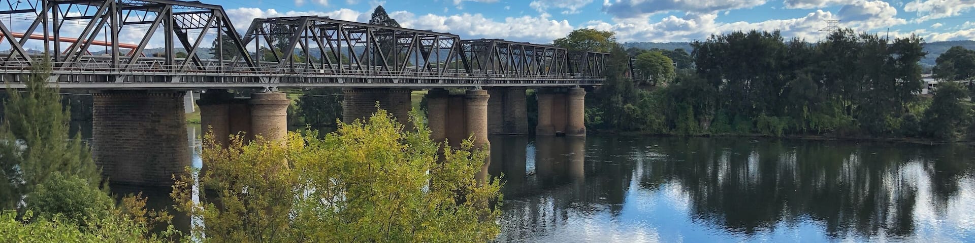 View of the Nepean River and Rail Bridge from the Penrith Rowing Club.