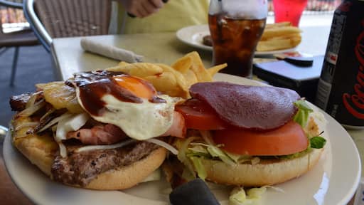 A whopper of a steak sandwich at Soldiers Point Bowling Club. Only $13 Aud.
Delicious!