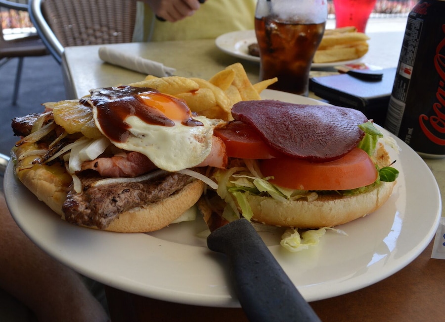A whopper of a steak sandwich at Soldiers Point Bowling Club. Only $13 Aud.
Delicious!