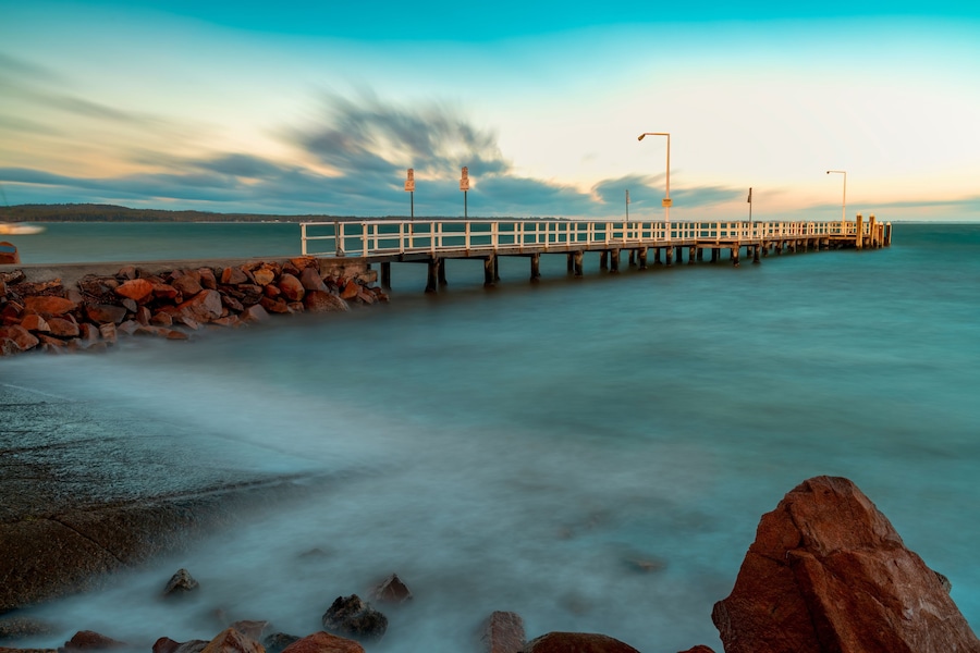 pier at sunset
