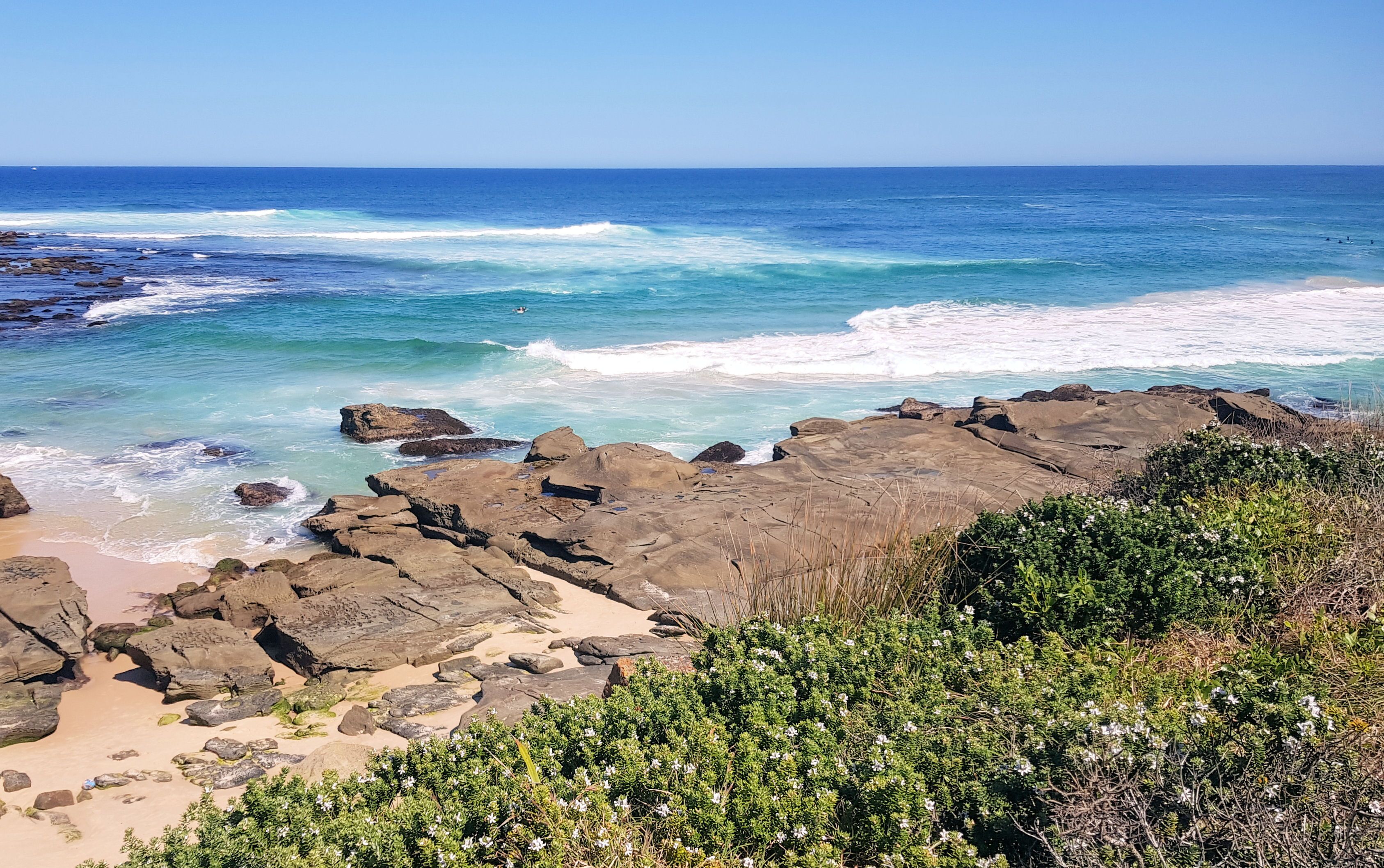 Soldiers Point Rock Platform near the beach New South Wales Australia