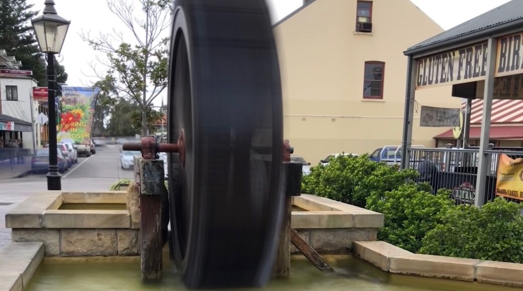 The fountain in the mall in Windsor