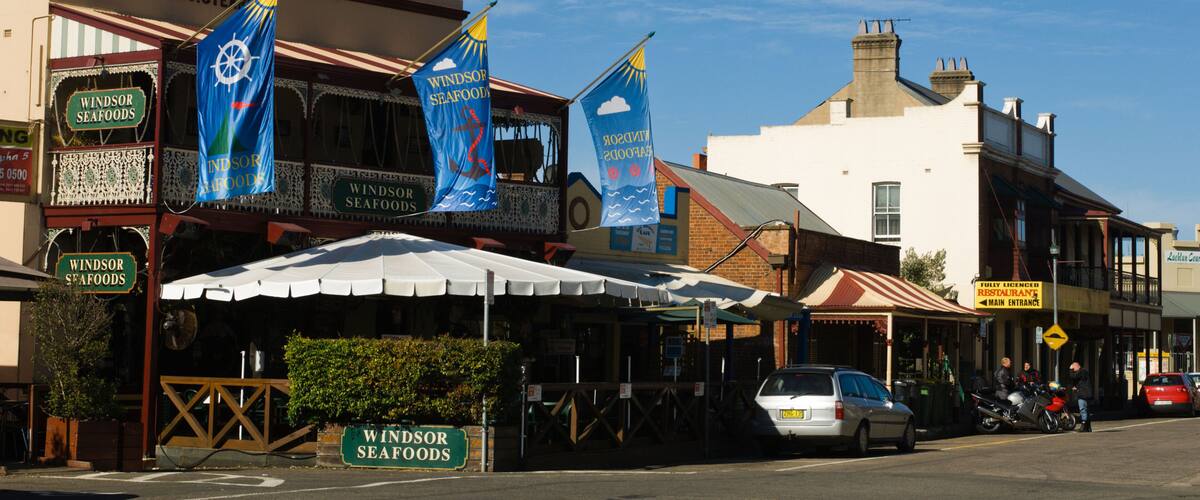 Cafes and restaurants in Windsor, New South Wales.