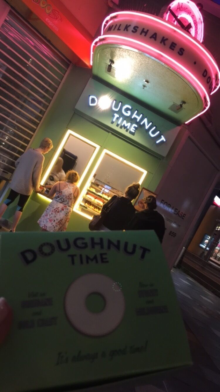 This doughnut shot was delicious. They were stacked with loads of toppings, definitely able to share one! #orbitztravel