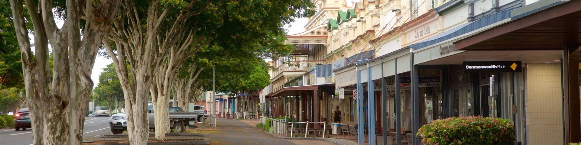 Childers which includes city views, street scenes and heritage architecture