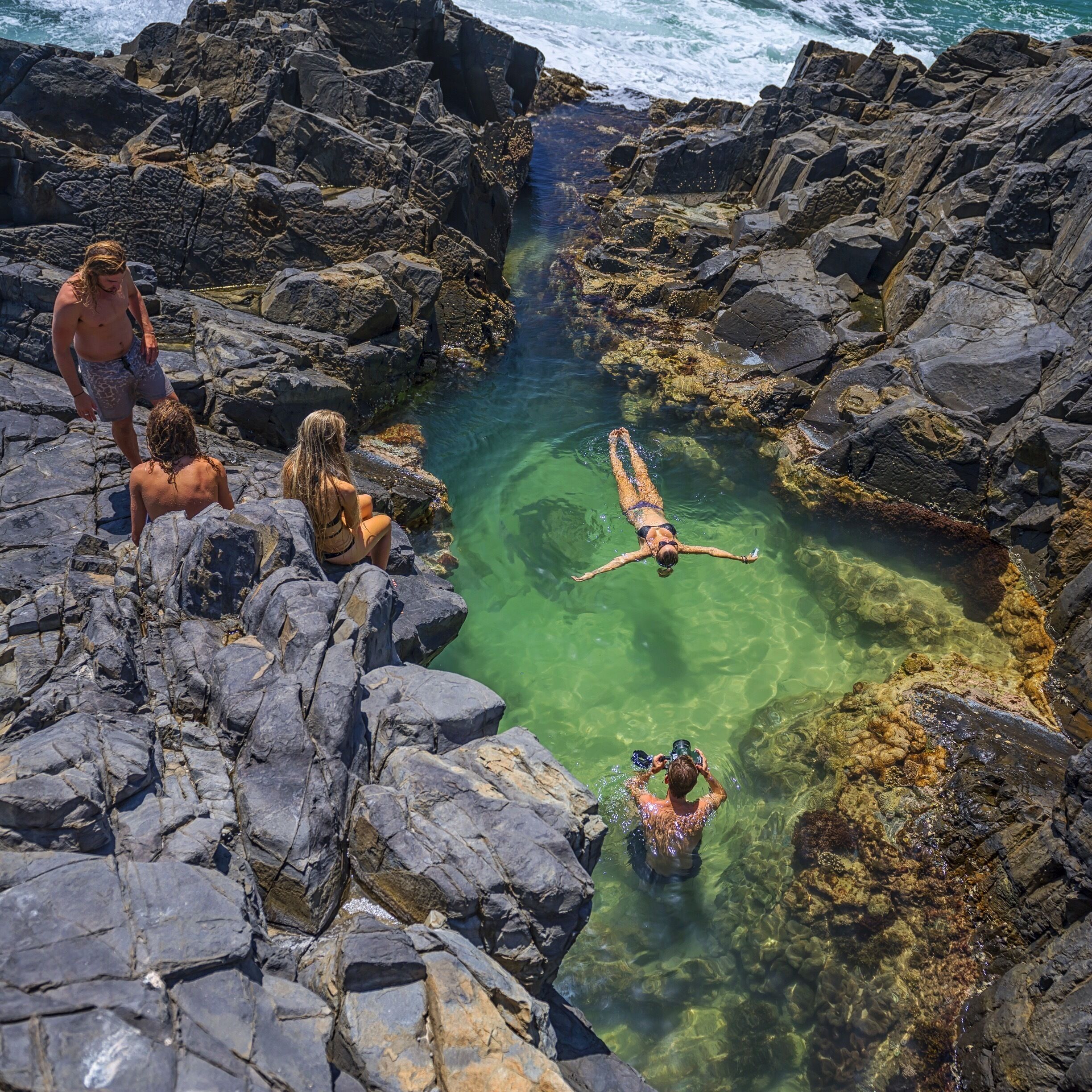 Noosa National Park hosts a treasure trove of magical spots on the coastline. I hiked almost through to Hell's Gates to find this gem. :)