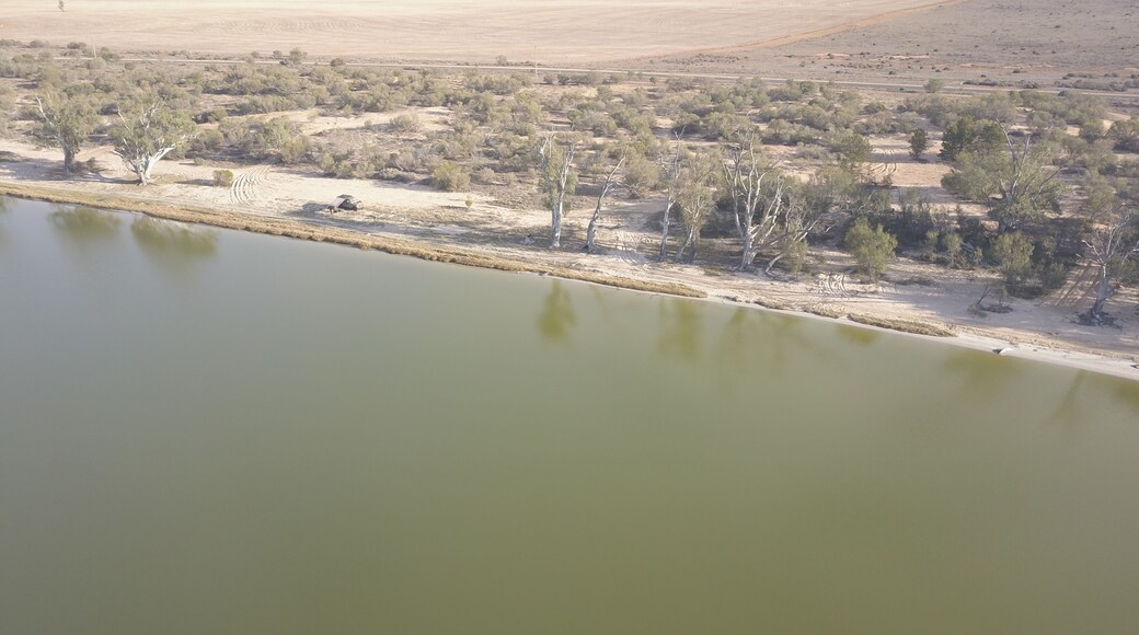My camp by the shores of Lake Bonney (Riverland) in South Australia.