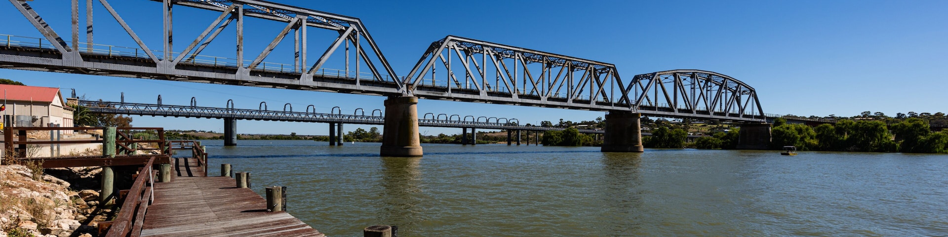 The Railway Bridge over the Murray River in Murray Bridge, South Australia