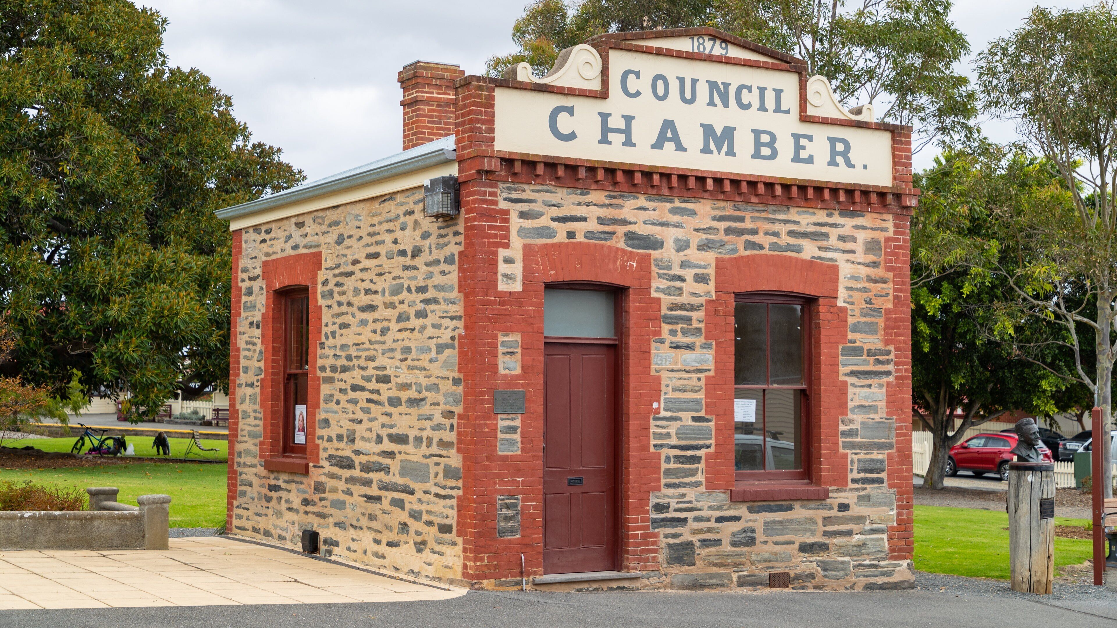 Port Elliot showing heritage elements and signage