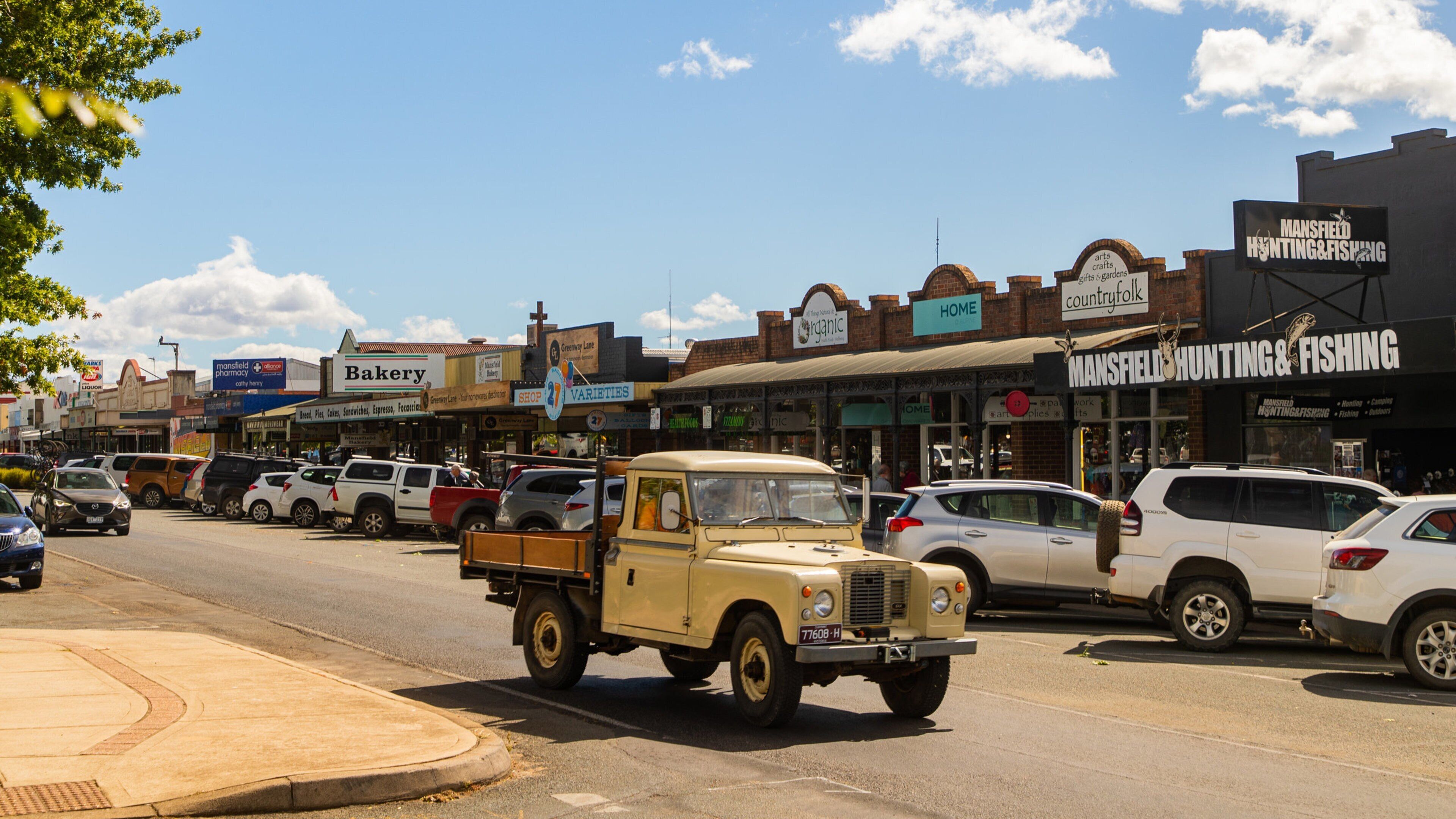 Mansfield featuring a small town or village